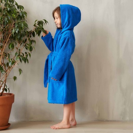 Terry dressing gown, size 28, blue color, 340 g/m2 cotton 100% with AIRO-3