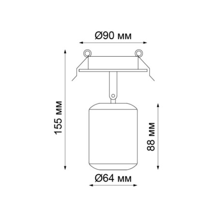 Built -in lamp PIPE IP20 GU10 50W-1