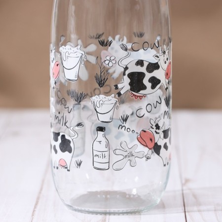 Black Herevin Milk Bottle, 1 L, 8.5 × 24.5 cm-2