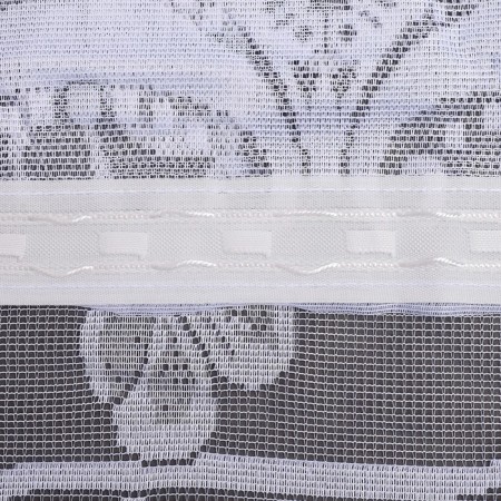Tulle set with curtain tape, 170x240 cm, 255x160 cm, white color, 100% polyester-2