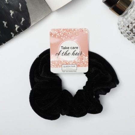 Hair gum "Orbit" velvet, black