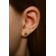 Earrings hanging "grace" flat threads, color gold, 15 cm