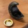 Steam for incense powder and cones "crescent", black, 10x10.5 cm