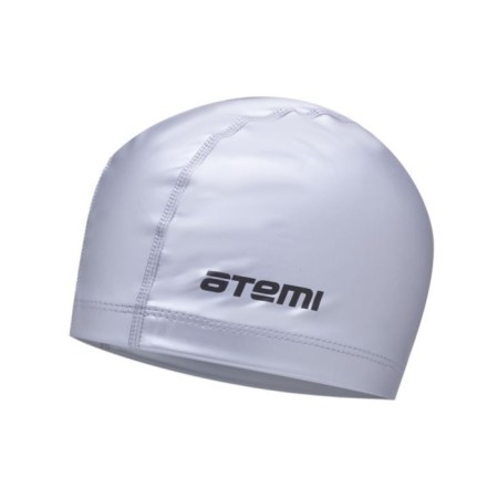 ATEMI Pu 12 swimming cap, fabric with polyurethane coating, silver color
