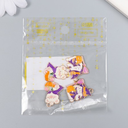 Decor for creativity Metal, enamel "Beast and Halloween" set 2 pcs 2.4x2 cm-3