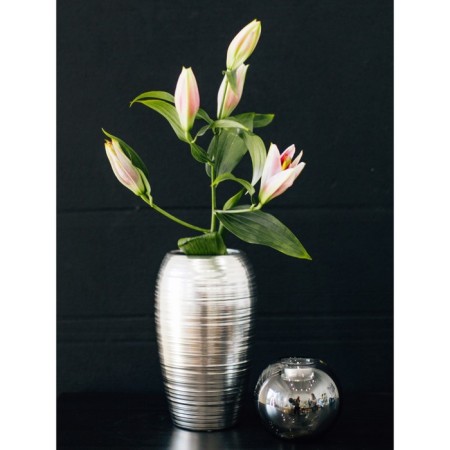 Decorative vase "Modern", 15 × 15 × 25 cm, metallic color-6