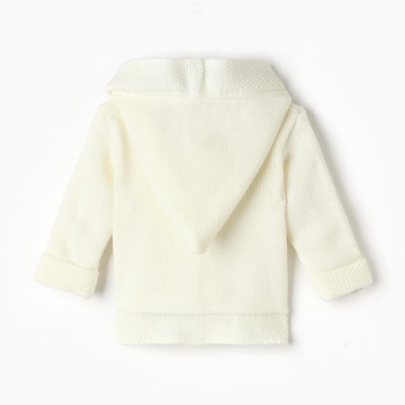 Jumper knitted baby I'm with a hood height 86-92 cm, milk-3