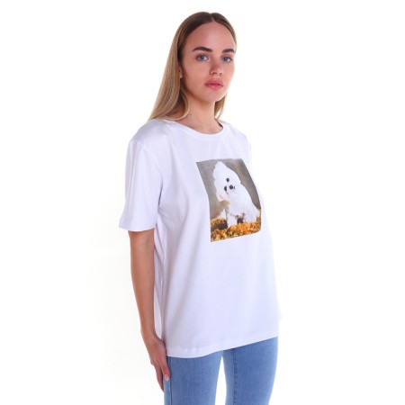 T -shirt female, white size 46-3