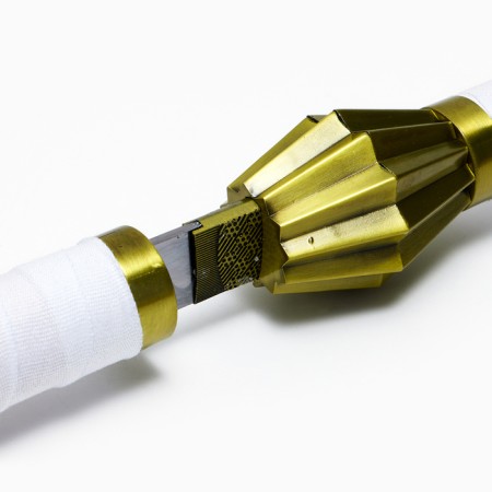 Souvenir weapon "Pachi katana" 100 cm, white with gold, on a stand-3