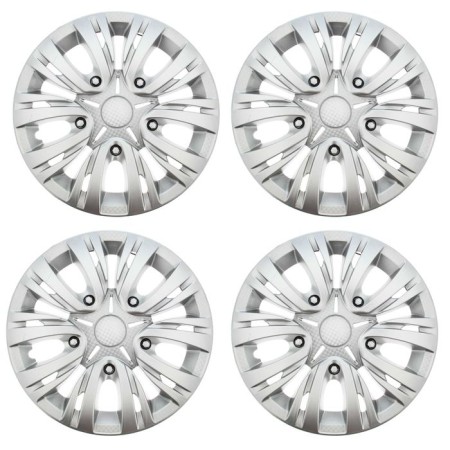 Wheel caps R13 "Lyon", silver carbonate, set 4 pcs