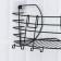 Corner shelf with a phone holder, 22.5 × 22.5 × 20.5 cm, black color