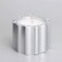 A candle in a candlelight made of gypsum with a lid with wide faces, 7.5x8.5 cm, silver