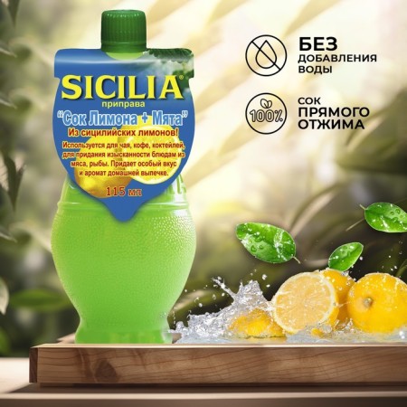 Lemon juice with mint sicilia, 115 ml