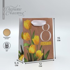 Package Gift Crafts Vertical, packaging, “tulips”, S 12 x 15 x 5.5 cm