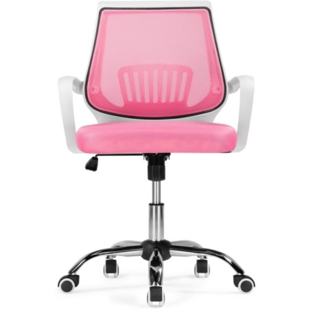 Children's armchair Ergoplus metal/fabric, chrome/pink 61x55x84 cm-2