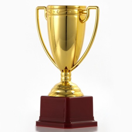 Cup 093, award figure, gold, plastic stand, 18.2 x 12 x 7.5 cm.-2