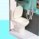 A set of furniture for dolls "Bathroom": a bathroom, a sink, post -deck