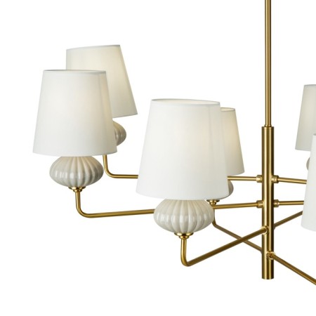 Suspended lamp Freya Fr2029PL-08BS Ceramics, 730x730 mm, E14, 8x40W, brass color-3