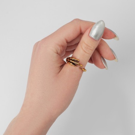 Ring "ring" claws, color black gold, dimensionless-1
