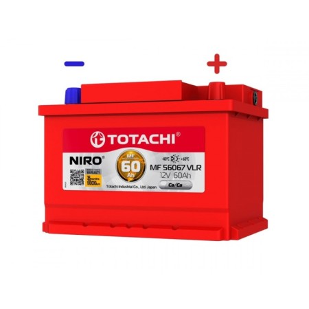 Totachi Niri MF 56067 VLR, 60 Ah, reverse polarity