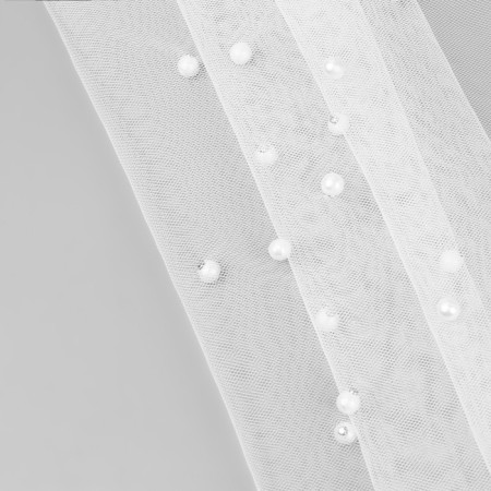 Mesh with beads, 150 cm, 1 ± 0.2 m, white color-2