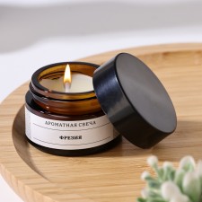 Aromatic candle in the bank 