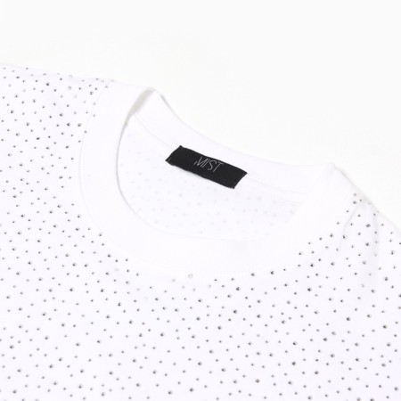 Women's T-shirt with rhinestones MIST, White, R.-R. M-1