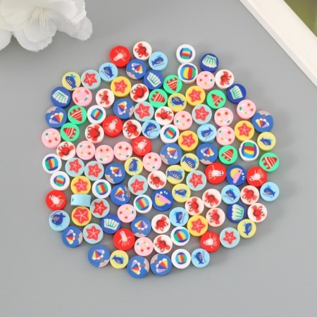Beads Rubber Figure "Sea" Mix, UP. 500 pcs.