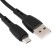 CARMEGA CAR-C -MIC1M-BK cable, microUSB-USB, 2.4 A, 1 m, black