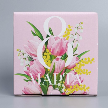 Box Gift team, packaging, “March 8”, 15 x 15 x 7 cm-3