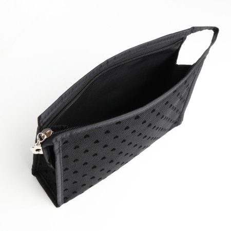 Cosmetic bag with lightning, black color-2