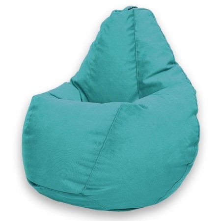 The hand-bag “pear” is positive Luma, size m, diameter 70 cm, height 90 cm, velor, turquoise color