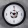 Watch wall, interior "football", d-23 cm, silent, black body