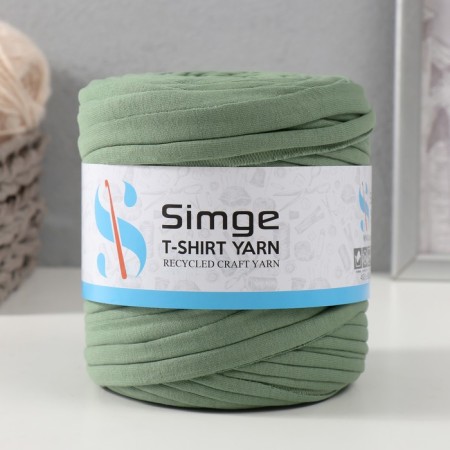 Knitted yarn secondary 90% cotton, 10% p/e, 100m/450 ± 50 g (moss) mix-1