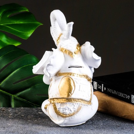 Pigger "Elephant with Money" White-gold, 15x13x26cm-2