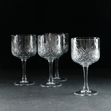 A set of glass glasses for the wine Tameless, 500 ml, 4 pcs