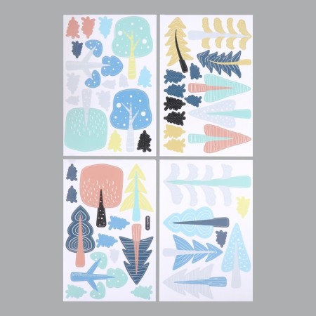 Stick plastic interior color "mixed forest" set 4 sheets 20x30 cm-1