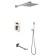 The shower system "RMS" SUS129-2S, built-in, tropical shower, stainless steel, satin