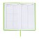The weekly dated 2025, 85x145 mm, 64 sheets of Escalada, a solid cover made of artificial leather, pancake embossing, block 70 g/m², green