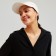 Cap female wicker minku Milk color, size 56-58