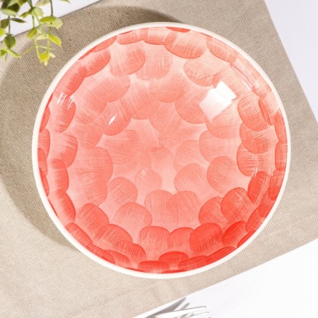Saladnik ceramic shade Mikaela, 680 ml, D = 17.8 cm, red-pink color-1