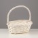 Set of wicker baskets, 47x39x17/43, 40x32x15/38, 33x25x13/33 cm, 3 pcs., Bely, Ivas