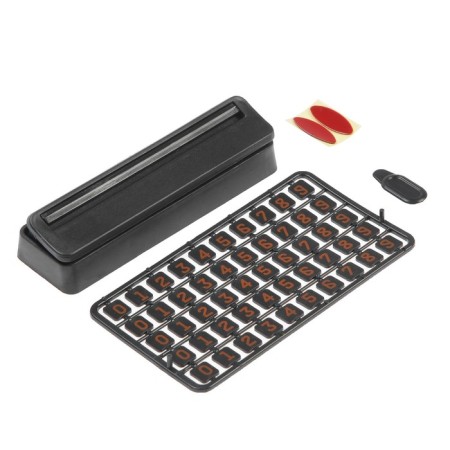 Cartage plate for phone number, black-1