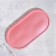 Gypsum oval candlestick, 17.5x9x1.5cm, pink