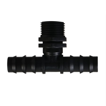 T-shaped connector, external thread 3/4 ", for hoses 3/4" (19 mm), plastic