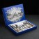 A set of cutlery "Troika", 24 items, thickness 2 mm, local nitride-titanium coating, decorative box