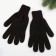 Female gloves, black color, size 18