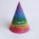 Paper cap “Happy Birthday”, glitter, set 6 pcs