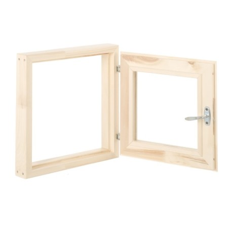 Window, 40 × 40cm, double glass of linden, outer opening-3