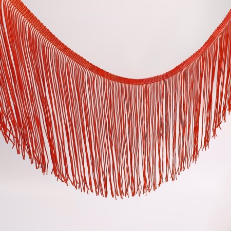 Decorative braid "fringe", 20 cm, 5 ± 0.5 m, red color